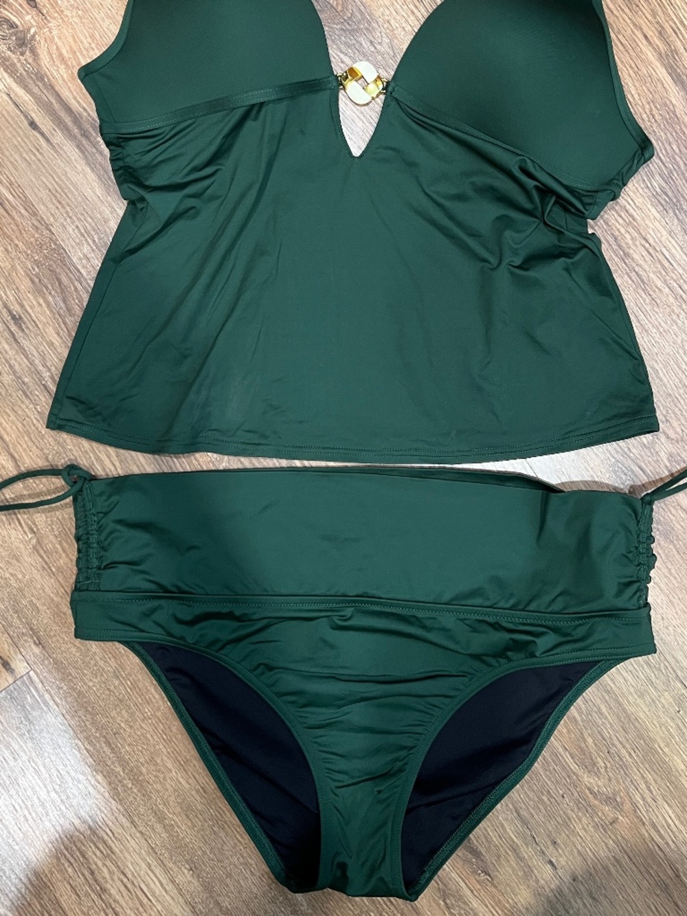 Victoria Secret Swim Suit Set Large Mint Bathing Suit Tankini Set 2 PCS